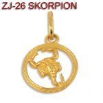 Złota zawieszka - Znak zodiaku SKORPION