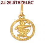 Złota zawieszka - Znak zodiaku Strzelec