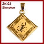 Złota zawieszka - Znak zodiaku Skorpion ZK-03