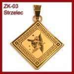 Złota zawieszka - Znak zodiaku Strzelec ZK-03