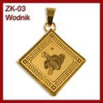 Złota zawieszka - Znak zodiaku Wodnik ZK-03