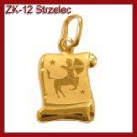 Złota zawieszka - Znak zodiaku Strzelec ZK-12