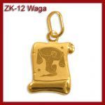 Złota zawieszka - Znak zodiaku Waga ZK-12