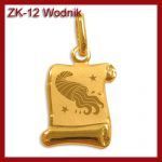 Złota zawieszka - Znak zodiaku Wodnik ZK-12