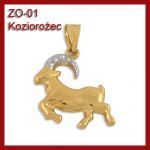 Złota zawieszka - Znak zodiaku Koziorożec ZO-01