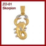 Złota zawieszka - Znak zodiaku Skorpion ZO-01