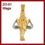 Złota zawieszka - Znak zodiaku Waga ZO-01